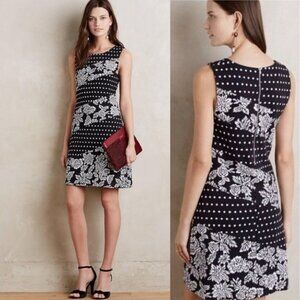 Anthropologie Maeve Effemy Dress Floral Jacquard Size Medium Sleeveless Bohemian